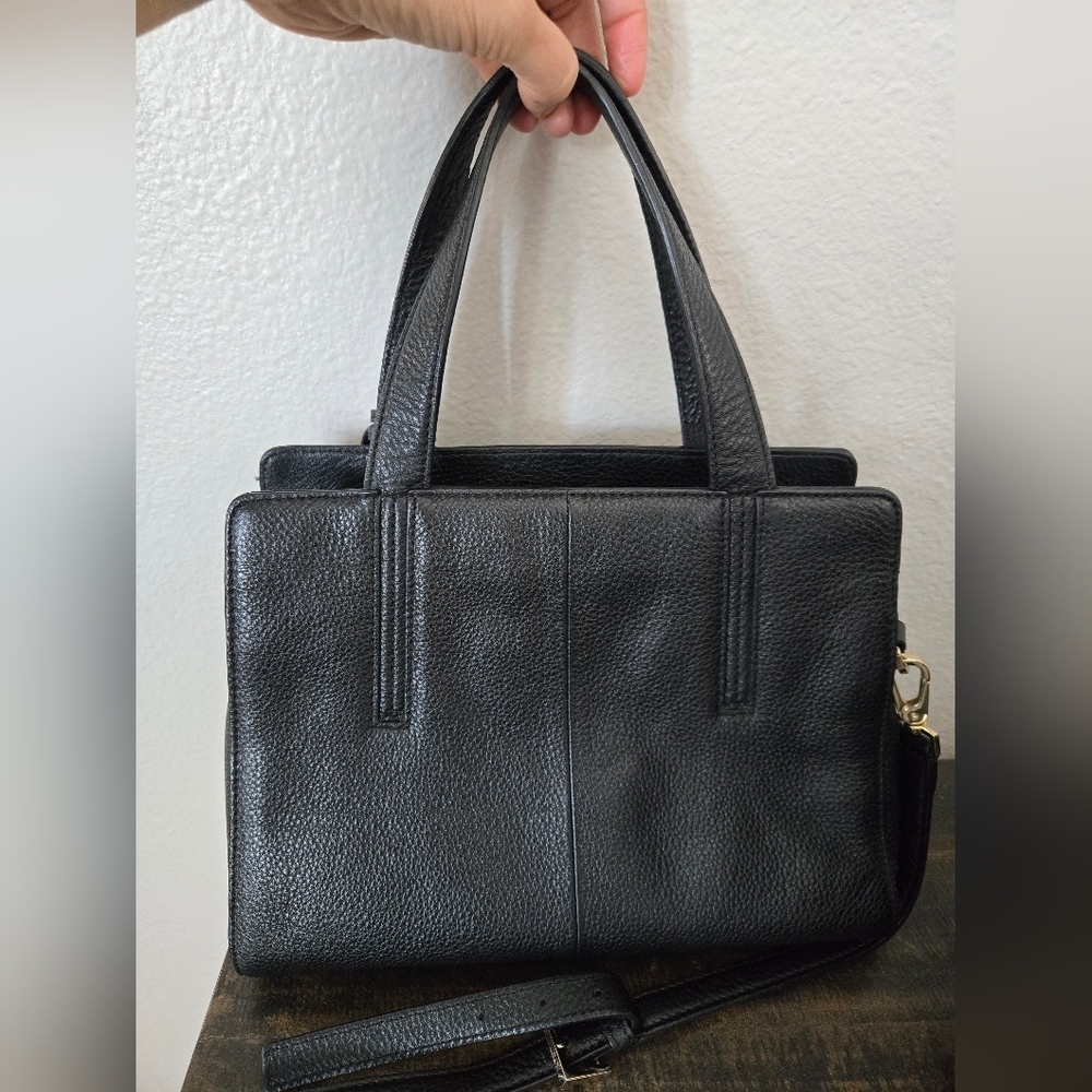 Kate Spade Grey Street Dominque Black Satchel with Gold Accents - Picture 9 of 12